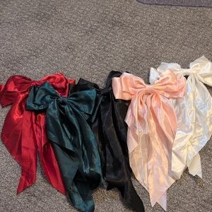 Elegant Satin Hair Bows Set